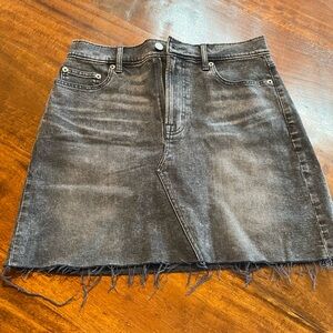 Women’s Black Distressed Denim Skirt